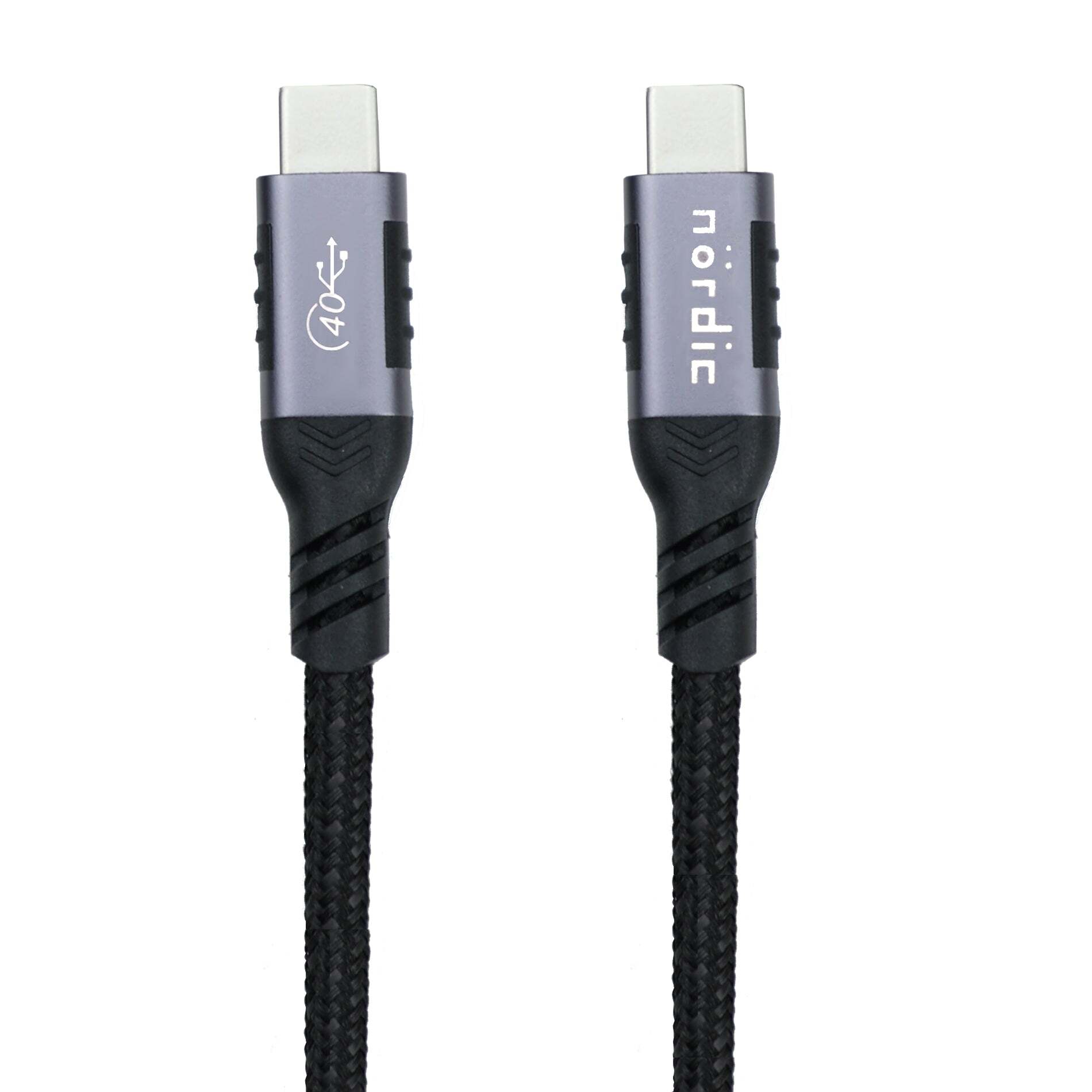 Inspicere Margaret Mitchell håndbevægelse NÖRDIC USB4-kabel 1m 40Gbps data 8K video PD 100W kompatibel med Thunderbolt  3 | Elgiganten
