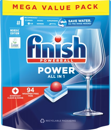 Finish All In One Powerball 94pak opvasketabs Elgiganten