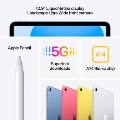 iPad 10,9" (2022) 64 GB 5G (blå)