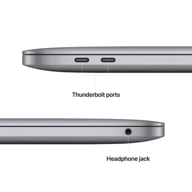 MacBook Pro 13 M2 2022 16/512 GB bærbar computer (Space Gray)