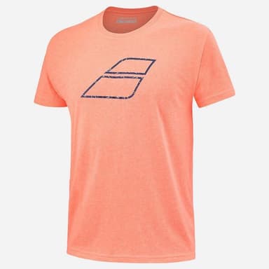 Babolat Exercise Big Flag Tee Mørkeblå/Orange L
