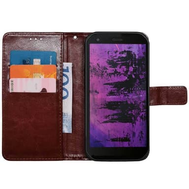 Wallet cover 3-kort CAT S62 Pro - Brun