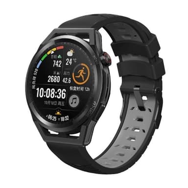 Silikonarmband till Samsung Galaxy Watch Active - svart/grå