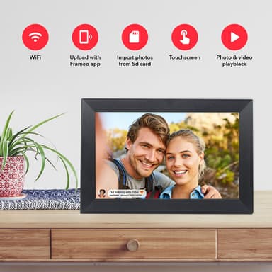 Lippa Frameo Digital fotoramme m. video 10"", Glas