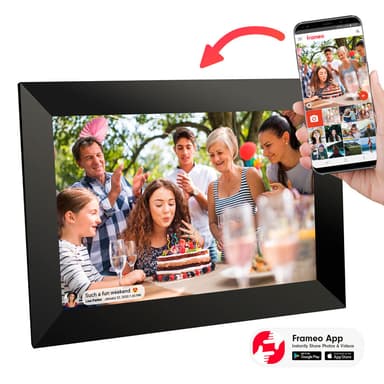 Lippa Frameo Digital fotoramme m. video 10"", Glas