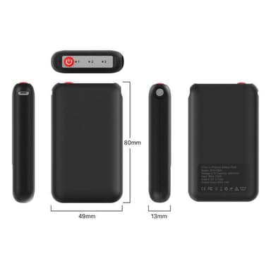 Batteriopvarmede sokker 4000 mAh Sort M