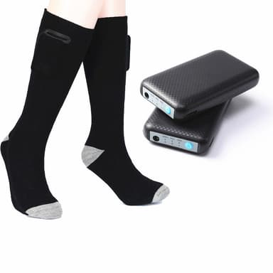 Batteriopvarmede sokker 4000 mAh Sort M