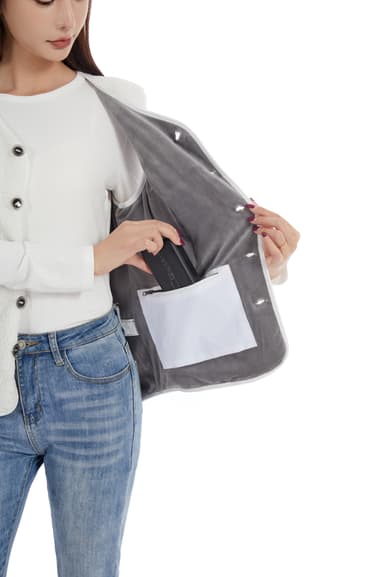 Opvarmet vest Teddy fleecevest med enkelt kontrol, 15 varmezoner Hvid XXL