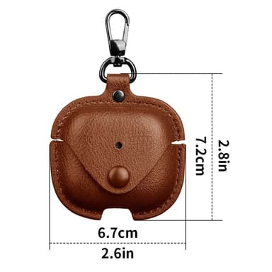 SKALO AirPods 4 PU-Læder Cover - Brun