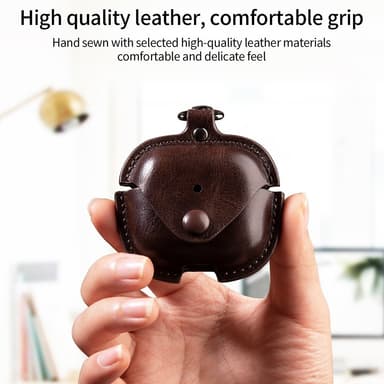SKALO AirPods 4 PU-Læder Cover - Brun