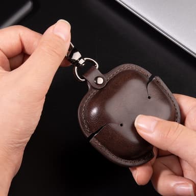 SKALO AirPods 4 PU-Læder Cover - Brun