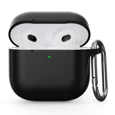 SKALO AirPods 4 Ultratyndt silikonecover - Sort