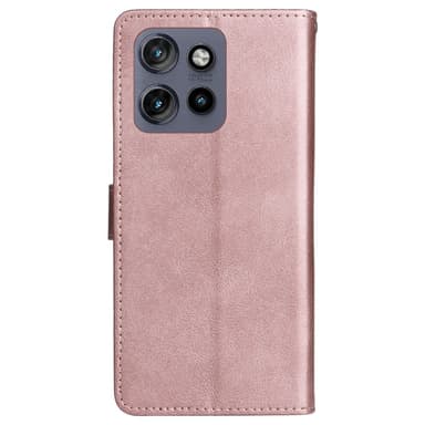 SKALO Motorola Edge 50 Neo 5G PU-læder Pungetui - Rosa guld