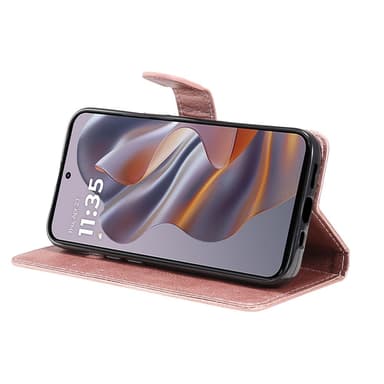 SKALO Motorola Edge 50 Neo 5G PU-læder Pungetui - Rosa guld