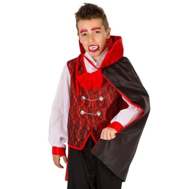 Grev Dracula børnekostume Halloween - 116 (5-7y)