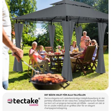 Luksus havepavillon Emine med 6 sider - anthrazit