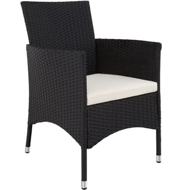 Polyrattan havemøbelsæt - sort