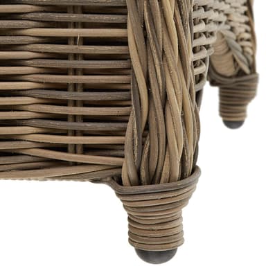 2 polyrattan havestole i aluminium + hynder - natur