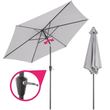 Havemøbelsæt Durango med parasol - grå