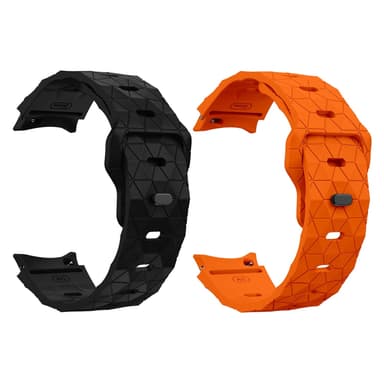 SKALO Hexagon Silikonerem Samsung Watch 6 40mm/44mm - Orange