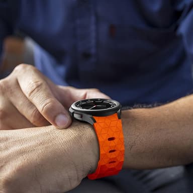SKALO Hexagon Silikonerem Samsung Watch 6 40mm/44mm - Orange