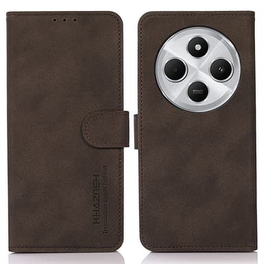 SKALO Xiaomi Redmi 14C KHAZNEH Pungetui i PU-læder - Brun