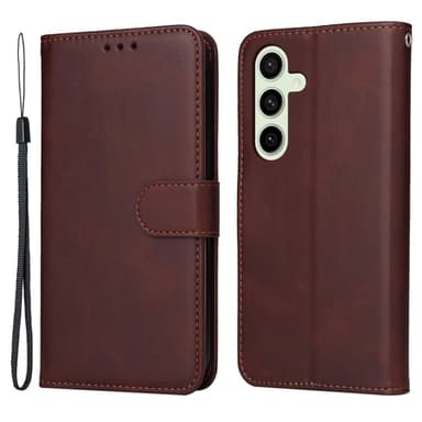 SKALO Samsung S24 FE PU-læder Pungetui - Brun
