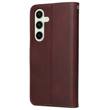 SKALO Samsung S24 FE PU-læder Pungetui - Brun
