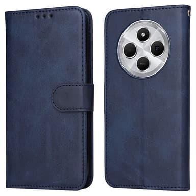 SKALO Xiaomi Redmi 14C PU-læder Pungetui - Blå