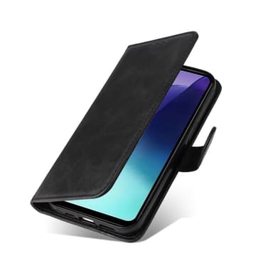 SKALO Xiaomi Redmi 14C PU-læder Pungetui - Sort