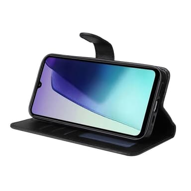 SKALO Xiaomi Redmi 14C PU-læder Pungetui - Sort