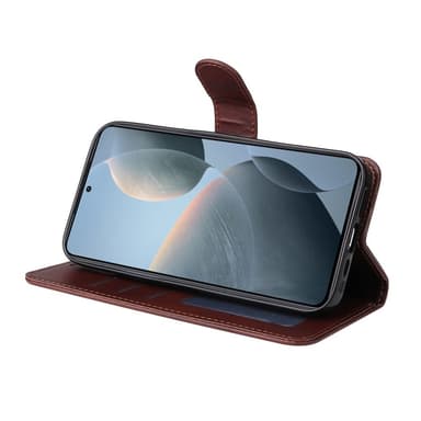 SKALO Xiaomi 14T PU-læder Pungetui - Brun