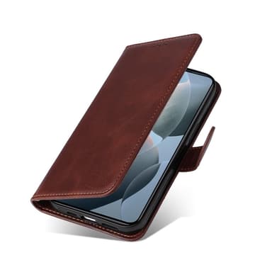 SKALO Xiaomi 14T PU-læder Pungetui - Brun