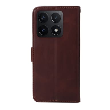 SKALO Xiaomi 14T PU-læder Pungetui - Brun