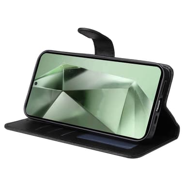 SKALO Samsung S24 FE PU-læder Pungetui - Sort