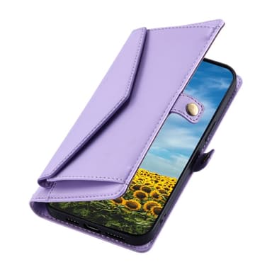 SKALO Xiaomi Redmi 14C PU-Læder Envelope Flip Cover - Lilla