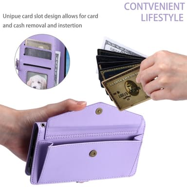SKALO Xiaomi Redmi 14C PU-Læder Envelope Flip Cover - Lilla
