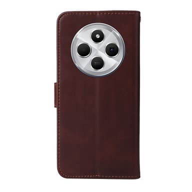 SKALO Xiaomi Redmi 14C PU-læder Pungetui - Brun