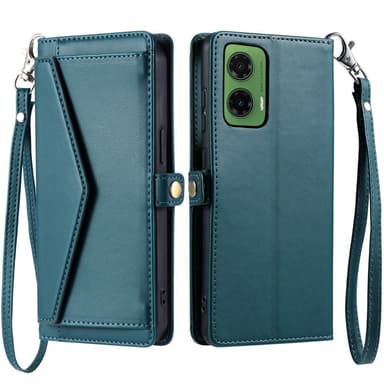 SKALO Motorola Moto G35 5G PU-Læder Envelope Flip Cover - Grøn