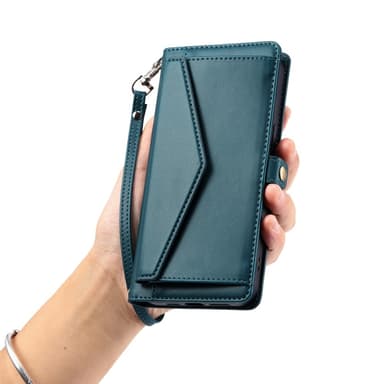 SKALO Motorola Moto G35 5G PU-Læder Envelope Flip Cover - Grøn