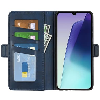 SKALO Xiaomi Redmi 14C Premium Wallet Flip Cover - Blå