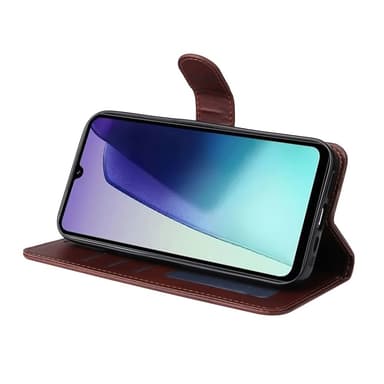 SKALO Xiaomi Redmi 14C PU-læder Pungetui - Brun