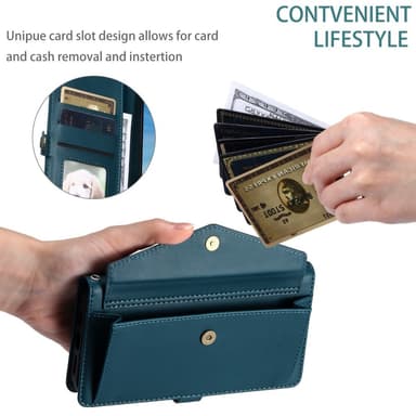 SKALO Motorola Moto G35 5G PU-Læder Envelope Flip Cover - Grøn