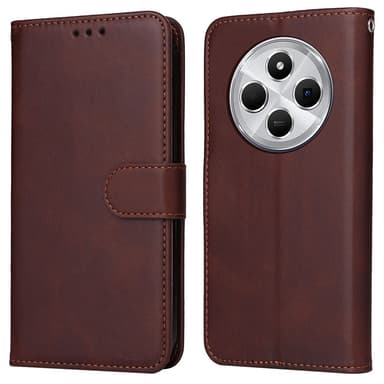 SKALO Xiaomi Redmi 14C PU-læder Pungetui - Brun