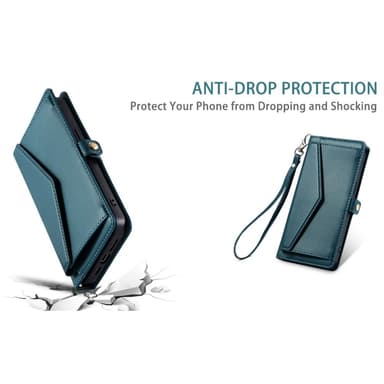 SKALO Motorola Moto G35 5G PU-Læder Envelope Flip Cover - Grøn