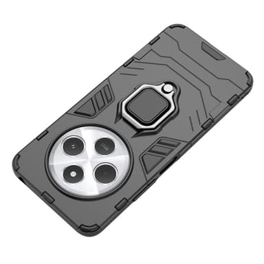 SKALO Xiaomi Redmi 14C Armor Hybrid metal ring cover - Sort