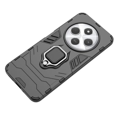 SKALO Xiaomi Redmi 14C Armor Hybrid metal ring cover - Sort