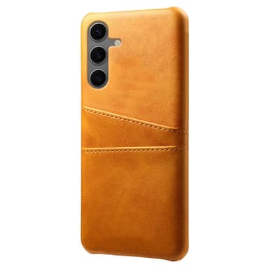 SKALO Samsung S24 FE PU-læder Cover med Pung - Lys brun