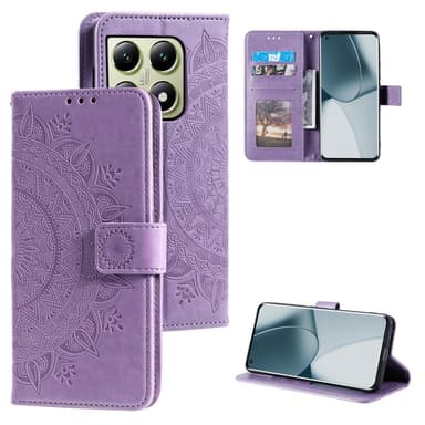 SKALO Xiaomi 14T Mandala Flip Cover - Lilla