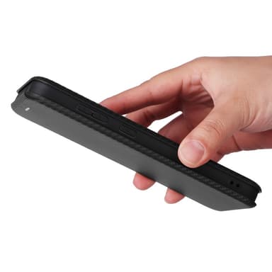 SKALO Samsung S24 FE Carbon Fiber Pungetui - Sort